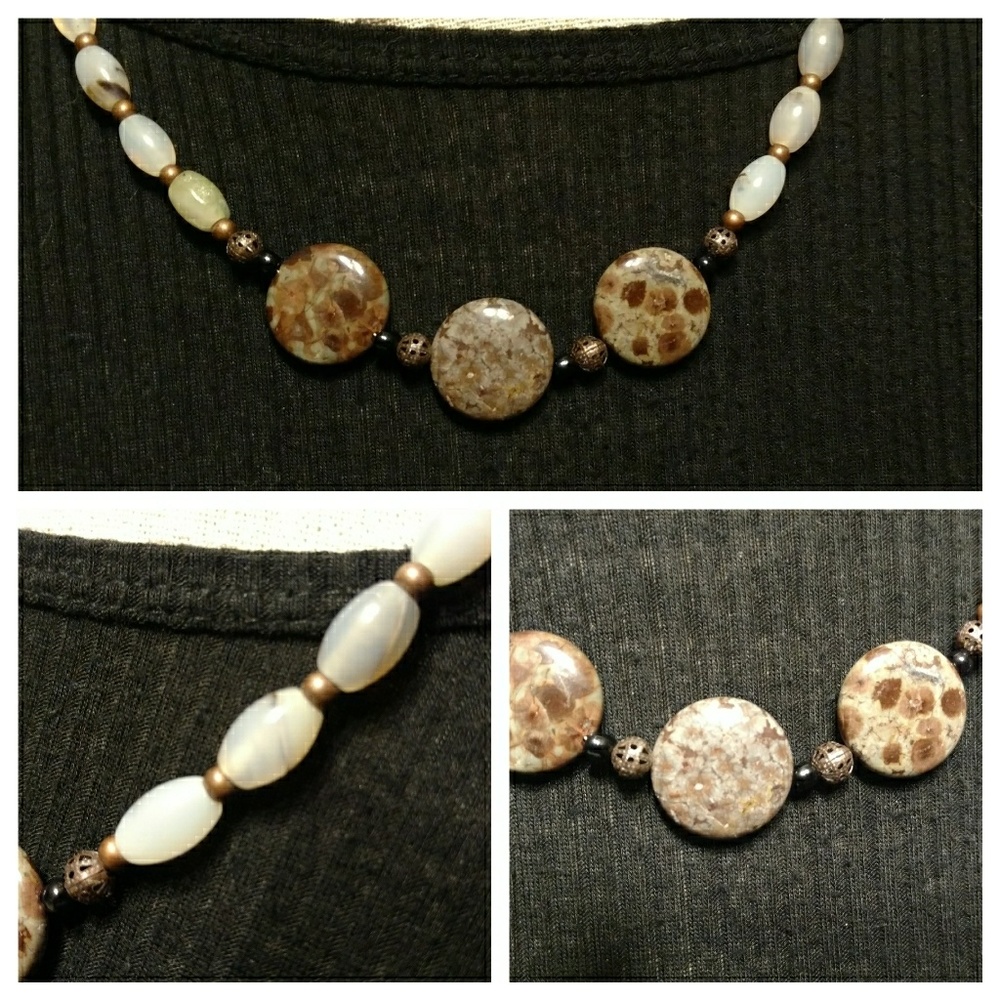 Hand Crafted Necklace with natural stones